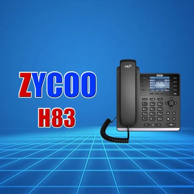 تلفن رومیزی VoIP 10/100Mbps DC 5V PoE پشتیبانی تلفن رومیزی 4 خطی