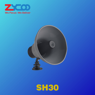 PoE+ Sip Horn Speaker EN 55032:2015 30 وات Valcom Ip Paging Horn